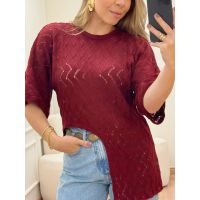 Blusa Assimétrica Cereja