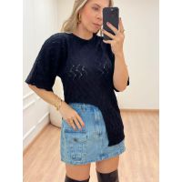 Blusa Assimétrica Preto