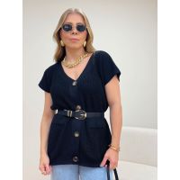 Colete Eva Tricot Preto