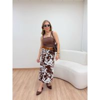 Saia Cowprint Marrom