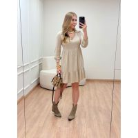 Vestido Soraia Bege