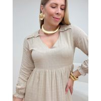 Vestido Soraia Bege
