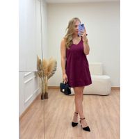 Vestido Kiara Curto Bordo