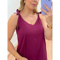 Vestido Kiara Curto Bordo
