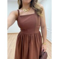 Vestido Calista Marrom