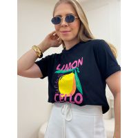 T-shirt Lemon Preta