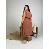 Vestido Étnico Marrom