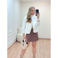 Blusa Gola Canelada Branca