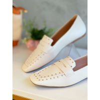 Mocassim Tachas Off White