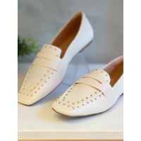 Mocassim Tachas Off White