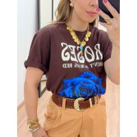 T-shirts Roses Marrom