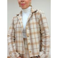 Camisa Flanelada Xadrez - Bege