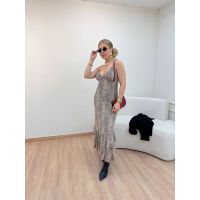 Vestido Eloise Bege
