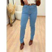Calça Mom Jeans Com Cinto Jeans