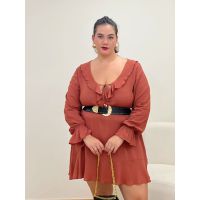 Vestido Leona Marrom