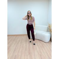 Calça Cenoura Vinho