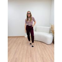 Calça Cenoura Vinho