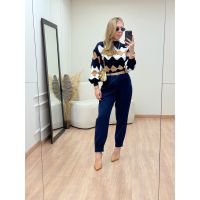 Calça Cenoura Azul