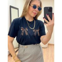 T-shirt Laço Preta