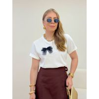 T-shirt Basic Glam Branca