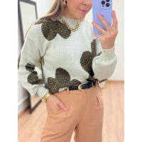 Blusa Flowers Bege