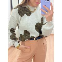 Blusa Flowers Bege
