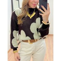 Blusa Flowers Marrom