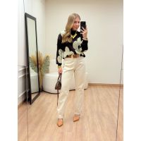 Blusa Flowers Marrom