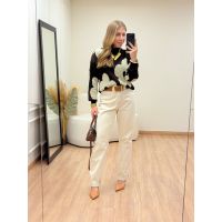 Blusa Flowers Marrom