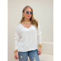 Blusa Poliana Manga Longa Off White