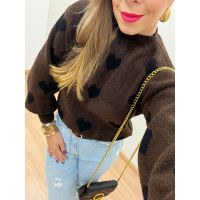 Blusa Love Marrom