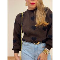 Blusa Love Marrom