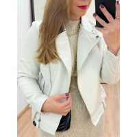 Jaqueta Couro Eco Off White