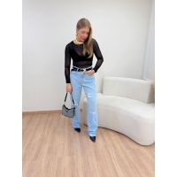 Blusa Tule E Top Preta