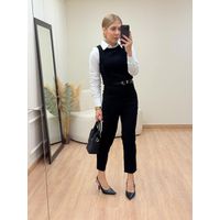 Cropped Cotelê Preto