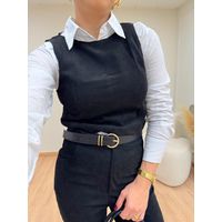 Cropped Cotelê Preto