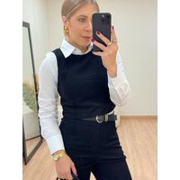 Cropped Cotelê Preto