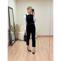 Cropped Cotelê Preto