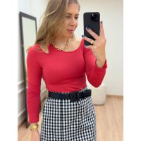 Blusa Recorte Vermelha