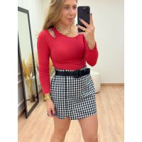 Blusa Recorte Vermelha