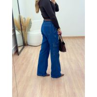 Calça Cargo Wide Leg Jeans