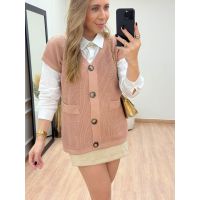 Colete Eva Tricot Nude