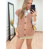 Colete Eva Tricot Nude