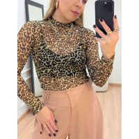 Blusa Tule Onça
