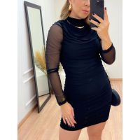 Vestido Tule Curto Preto