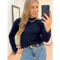 Blusa Gola Alta Preta