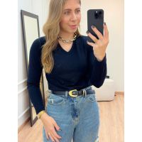 Blusa Gola Alta Preta