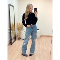 Blusa Gola Alta Preta