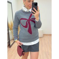 Blusa Laço Cinza
