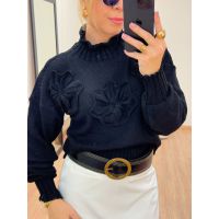 Blusa Flor Preta